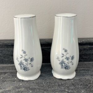 Johann Haviland blue garland floral salt and pepper shakers